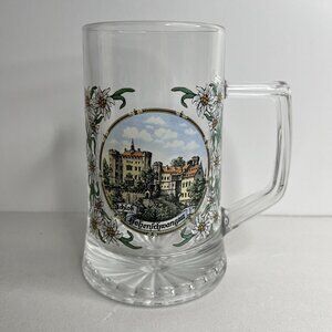 Collectable‎ Breweriana - Hohenschwangau Castle - Glass Beer Mug Stein